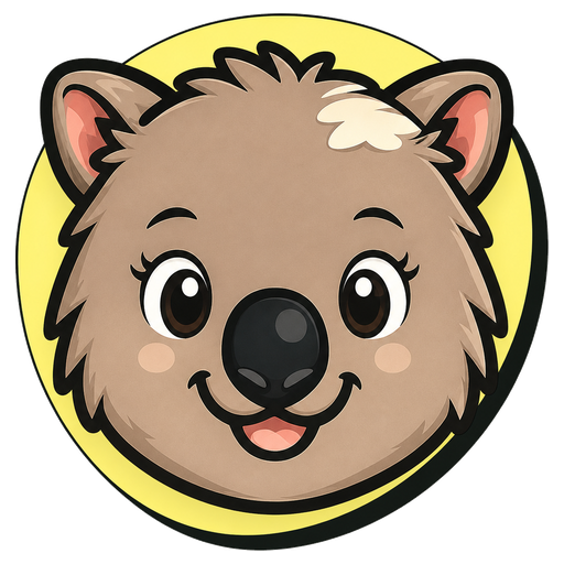 Expressive Joey in a yellow badge