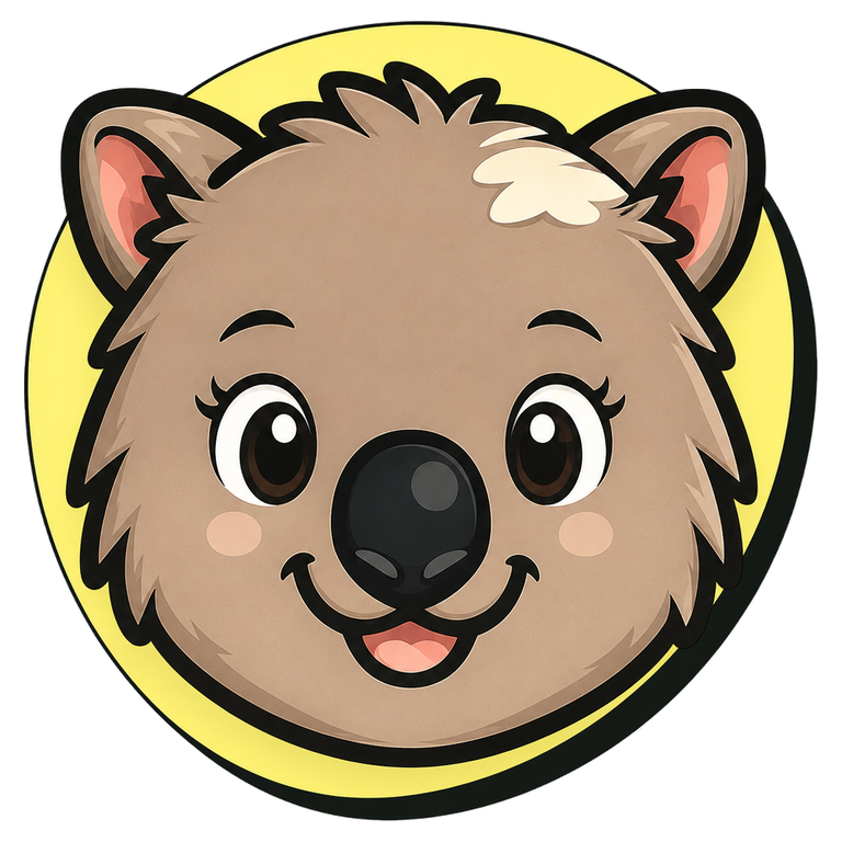Joey, the smiling Tempo Foundry wombat mascot